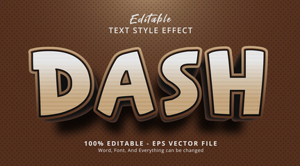 Dash text on headline poster style effect, editable text effect