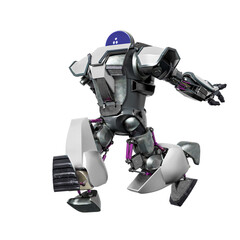 giant robot is jumping