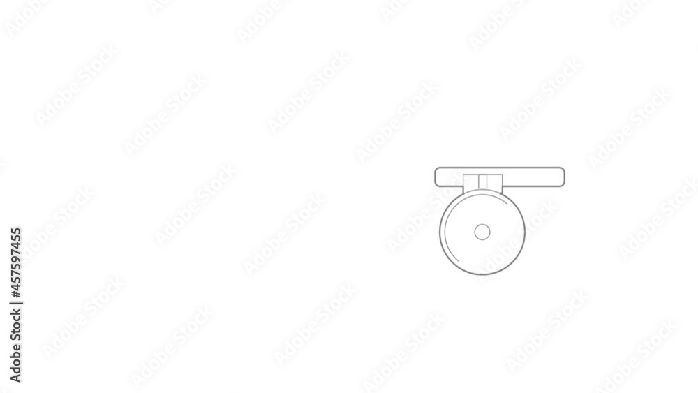 Poster headlamp reflector icon animation best outline object on white background