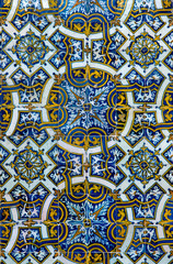 Azulejos anciens à l'université de Coimbra, Portugal