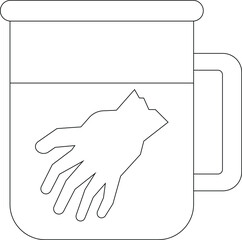 Obraz premium helloween jar and hand