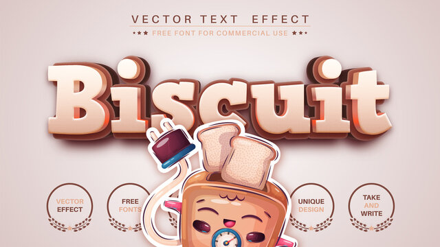 Bisquit - Editable Text Effect, Font Style