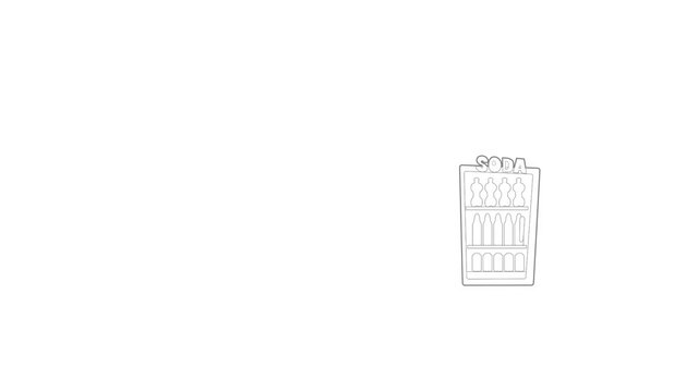 Refrigeration icon animation best outline object on white background