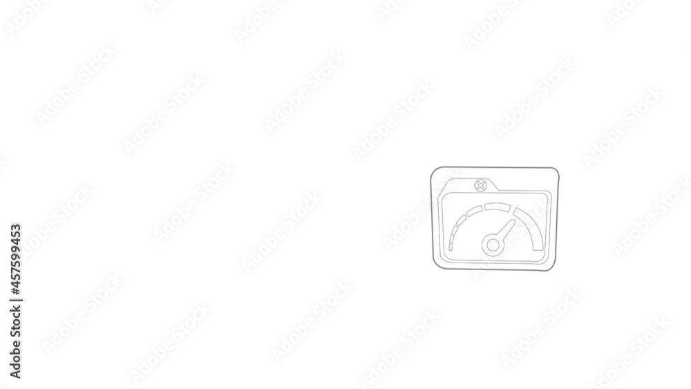 Poster indicator icon animation best outline object on white background