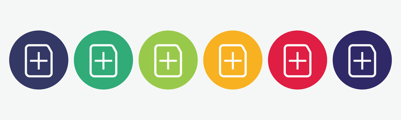 Obraz premium Large set with add icon isolated on white background.