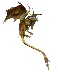 magic dragon is floating