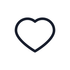 Heart black line icon. Popular media element. Like symbol