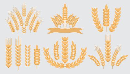 Wheat set icons 1