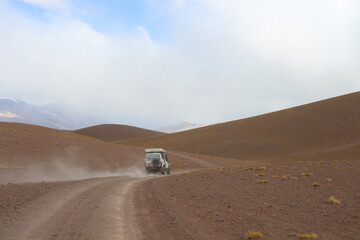 desert road in an amazing landscape