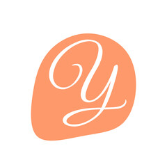 Simple romantic modern abstract lettering sign creative design symbol logo