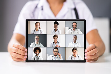 Doctor Video Conference Call Webinar