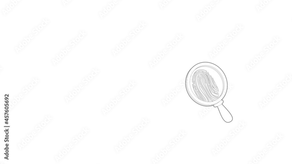 Aufkleber magnify icon animation best outline object on white background