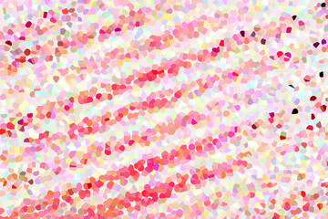 Bright festive red, pink and yellow pointillized rays