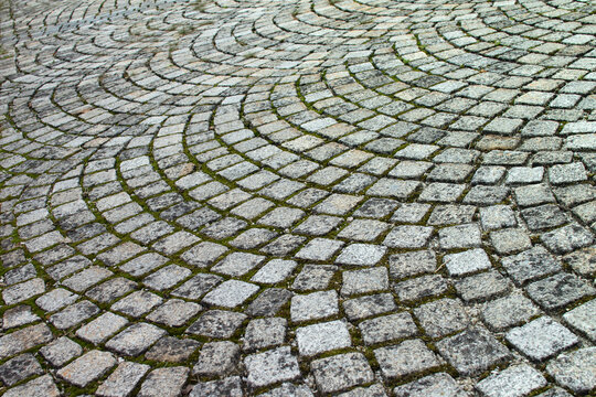 Paving stone texture, squeres, stone cubes, cobblestones patterns on the ground