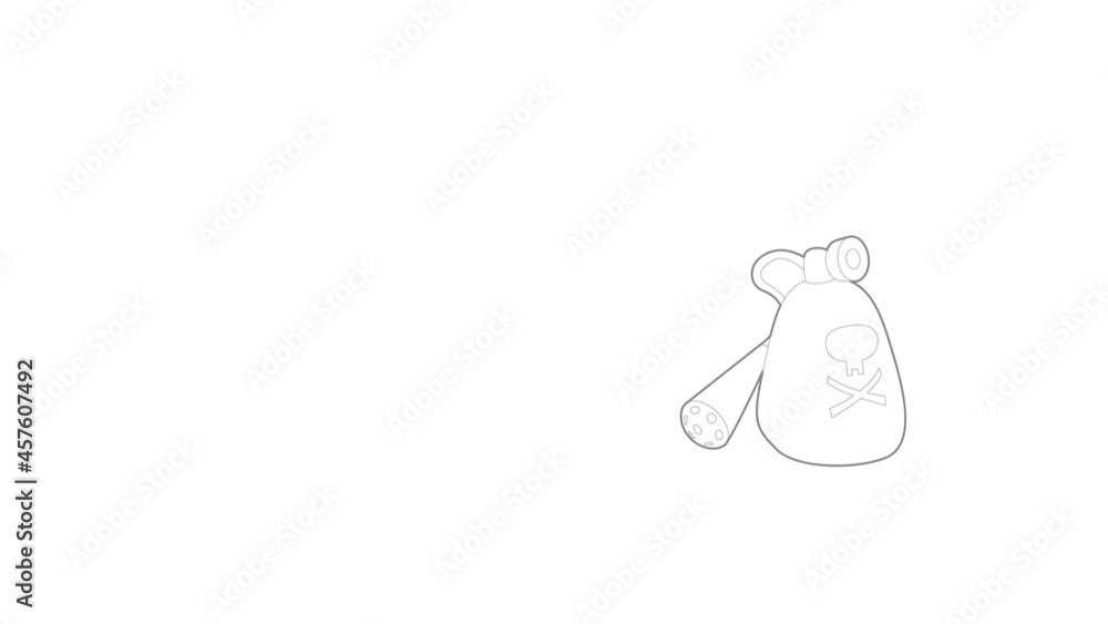 Poster insecticide device icon animation best outline object on white background
