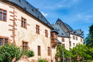 Innenhof-Gebäude des Büdinger Schlosses im Wetteraukreis, Hessen