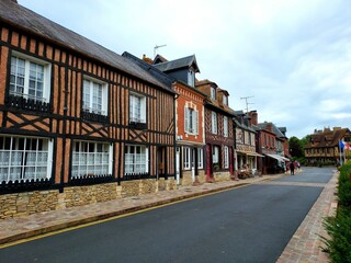 maison à pans de bois, Beuvron-en-Auge, pays d'Auge, Calvados, Normandie, France