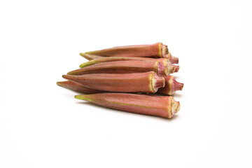 白バックの赤オクラ