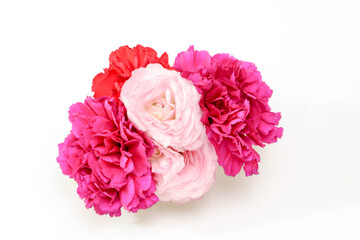 薔薇とカーネーションの花束