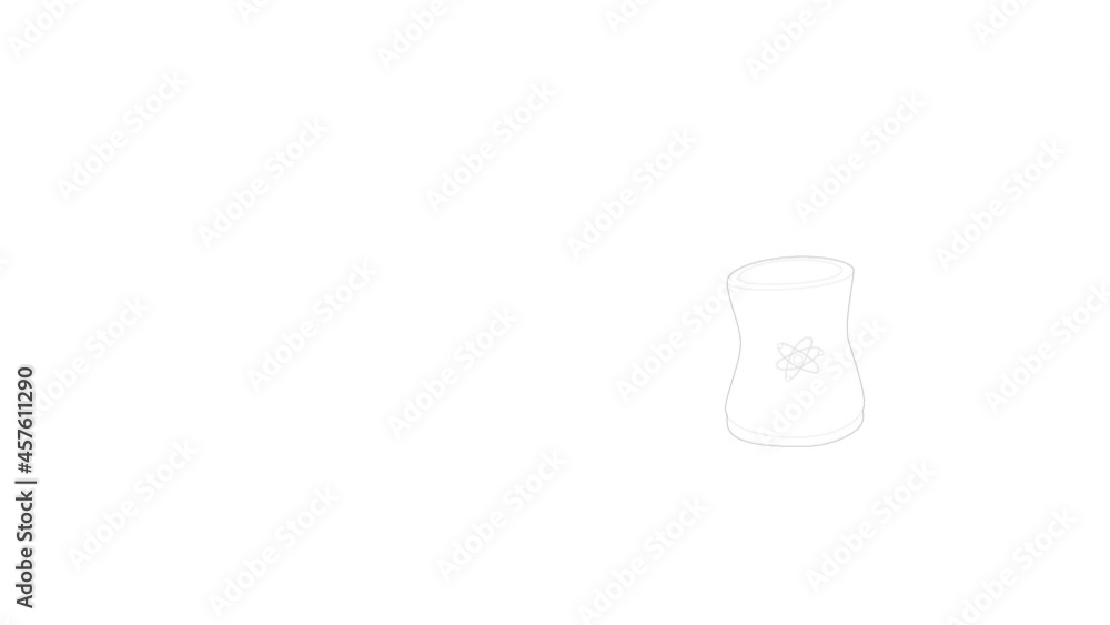 Poster cylinder for storage of substances icon animation best outline object on white background