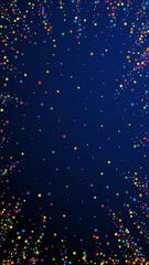 Festive fair confetti. Celebration stars. Rainbow