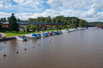 Fototapeta na wymiar View to Porvoonjoki river in Porvoo, Finland
