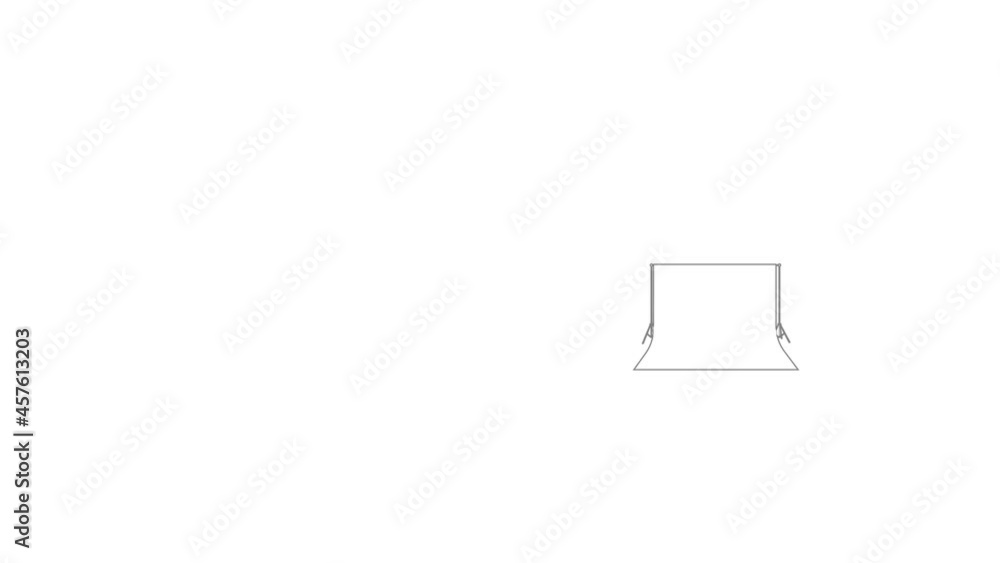 Poster backdrop for photography icon animation best outline object on white background