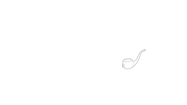 Vape pipe icon animation best outline object on white background