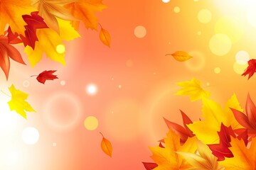 Naklejka na ściany i meble realistic autumn background vector design illustration
