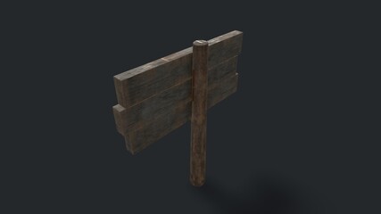 a sign with a bloody inscription halloween 3d-rendering