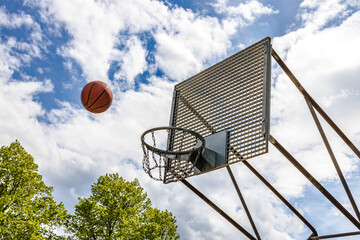Naklejka premium Playing Basketball