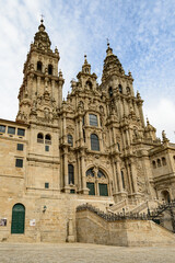 Fototapeta na wymiar facade of the cathedral of Santiago de Compostela 