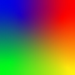 Webblue red yellow green gradient square shape.