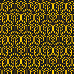 Seamless geometric hexagon pattern background abstract vector