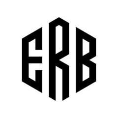 ERB Initial three letter logo hexagon