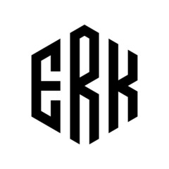 ERK Initial three letter logo hexagon