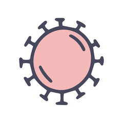 coronavirus color vector doodle simple icon design