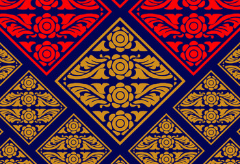 Indonesian geometric batik motifs with Balinese flower patterns, exclusive and classic, are suitable for various purposes. EPS VECTOR 10