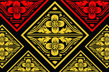 Indonesian geometric batik motifs with Balinese flower patterns, exclusive and classic, are suitable for various purposes. EPS VECTOR 10