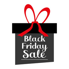 Isolated gift black friday vector illustrator