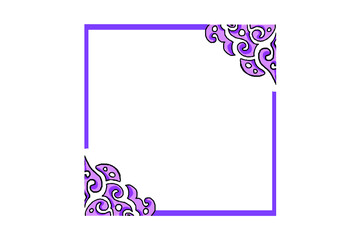 Purple Ornament Border