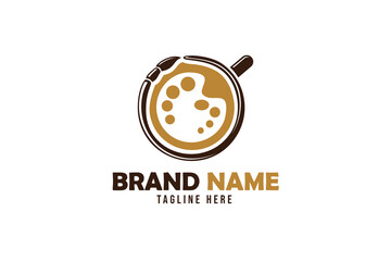 Creative painter logo / Coffee shop and art coffee cup logo template
