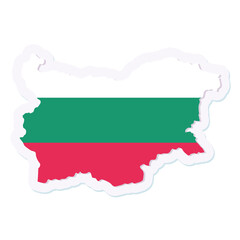 Obraz premium Isolated map of Hungary with its flag