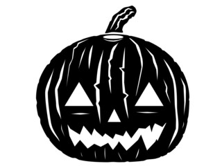 Halloween Jack o Lantern Carved Pumpkin Gourd HD Vector Art Illustration