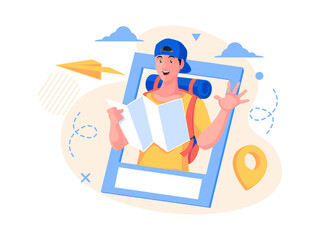 Travel tourism social media post
