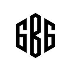 GBG Initial three letter logo hexagon