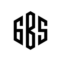GBS Initial three letter logo hexagon