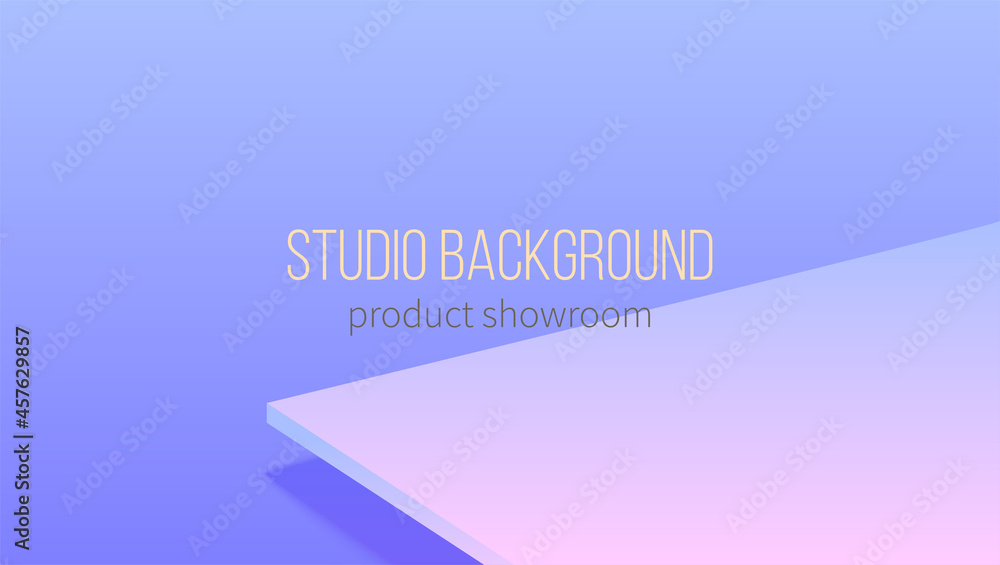 Poster abstract color 3d background. studio for product display. vector illustration.