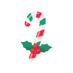 Christmas candy. Red and green colored candy bars for children on Christmas celebrations.