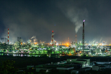 Fototapeta premium 水島コンビナートの夜景